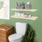 Sorbus Wood Floating Shelves for Wall - 35” Solid Wood Wall Shelves for Bathroom Decor, Books, Bedroom & Living Room - Set of 2 Black Wall Mounted Kitchen Shelves - Durable 100% Premium Solid Pine